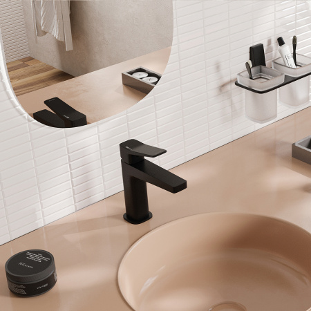 Смеситель для раковины WasserKRAFT Bever 2403 черный матовый