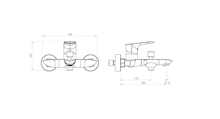 Смеситель для ванны и душа Damixa Palace Grand 461000000