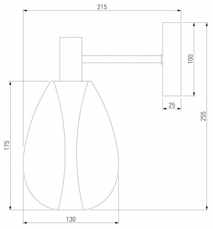 Бра Eurosvet Magma 60175/1 латунь