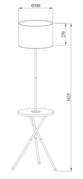 Торшер с полкой Arte Lamp Combo A2070PN-1BK