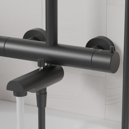 Душевая стойка Paini Cox 78YO687TH1KM черная матовая