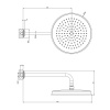 Верхний душ Gessi Venti 20 65149#299 черный матовый