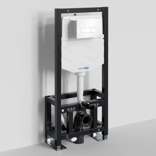Инсталляция для унитаза WasserKRAFT Dill 61 61TLT.010.ME.WH03 с кнопкой смыва, белый
