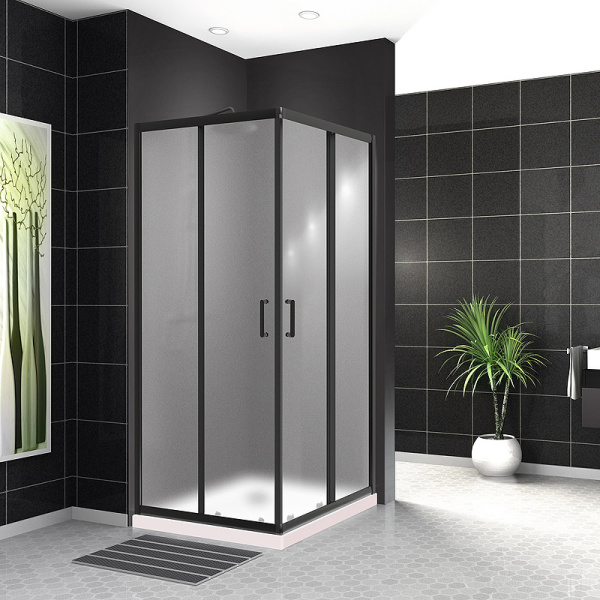 Душевой уголок BelBagno Uno 90x90 UNO-195-A-2-90-P-NERO черный матовый