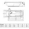 Акриловая ванна Vincea VBT-2A150-LG 150x75 см, белый