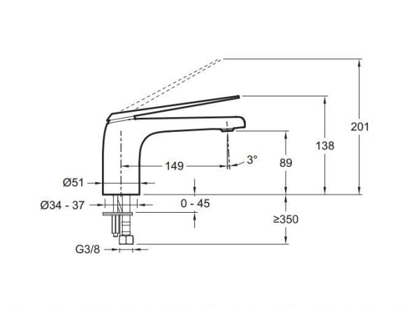 Смеситель для раковины Jacob Delafon Avid E97345-ND-CP