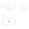 Раковина 60x35 см Omnires Shell SHELLUNBP