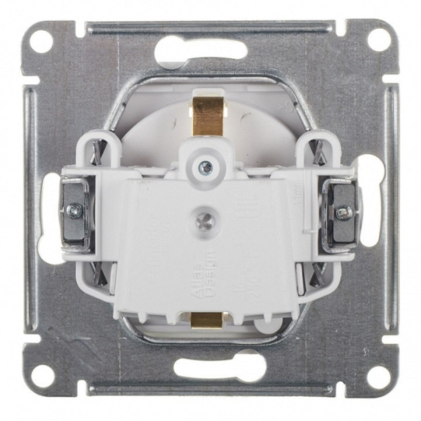 Розетка с заземлением и шторками без рамки Systeme Electric AtlasDesign ATN440146 SE ATN440146