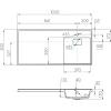 Раковина над стиральной машиной 105x50 см Акватон Лондри 1A72223KLH010