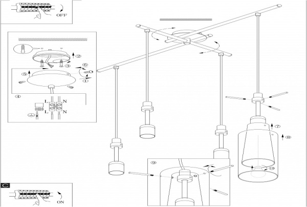 Подвесной светильник Eglo Pinto Nero 90306