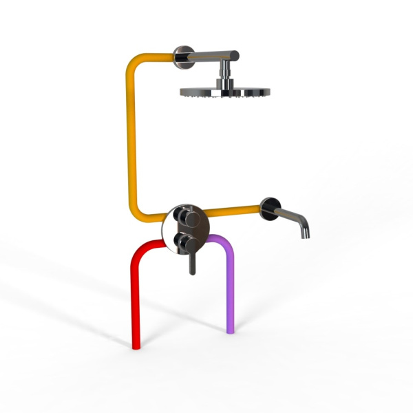 Душевой комплект Paini Cox 78CRSET26911BATHHEAD