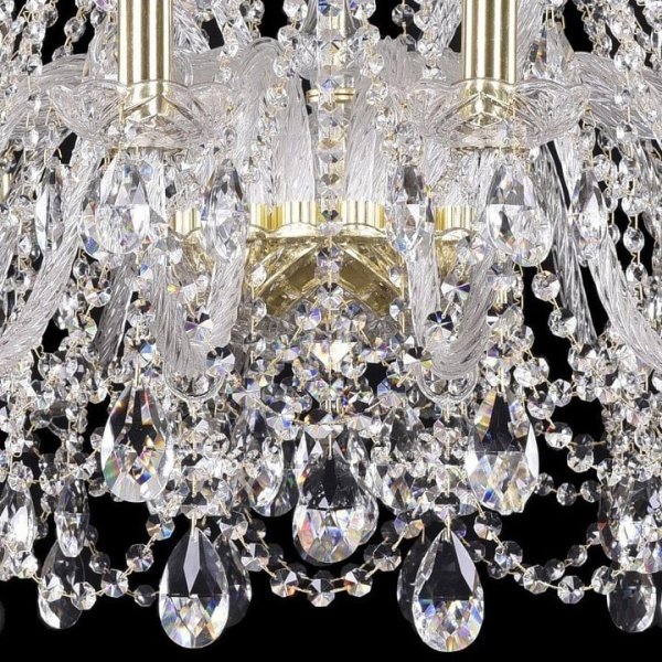 Подвесная люстра Bohemia Ivele Crystal 1411 1411/16+8/360/G