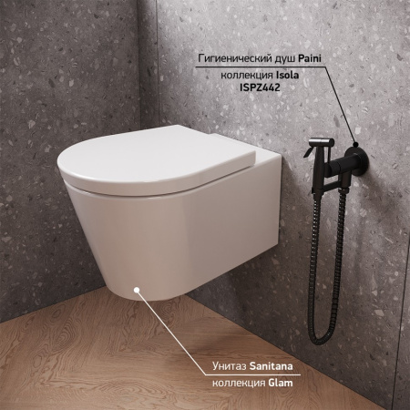 Смеситель с гигиеническим душем Paini Isola ISPZ442 круглый