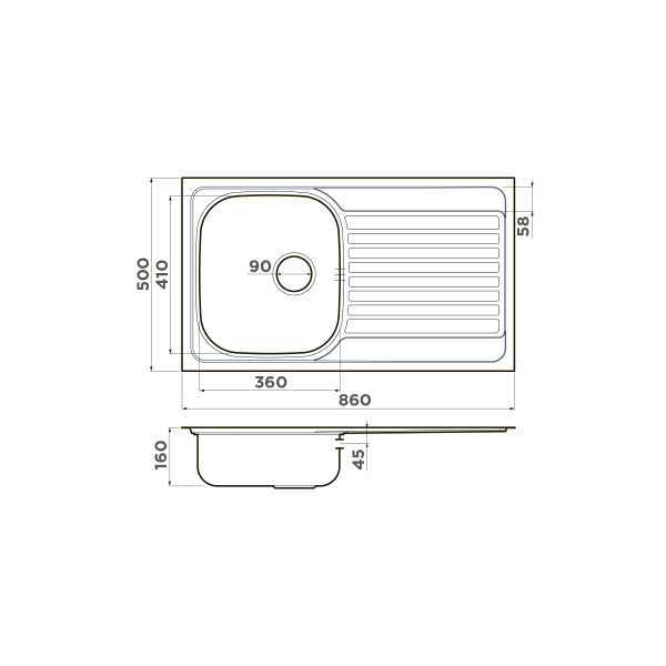 Кухонная мойка Omoikiri Kashiogawa 86-IN нержавеющая сталь/нержавеющая сталь 4993453