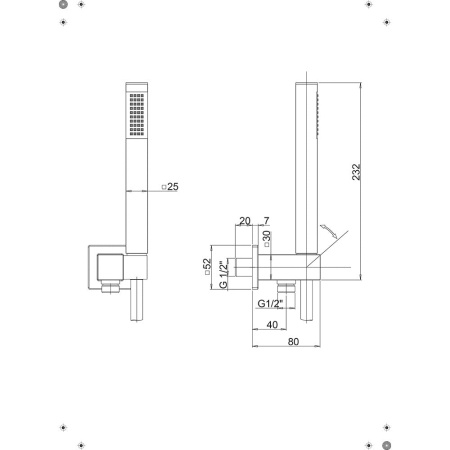Лейка для душа Paini 53CR440QP6