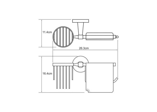 Держатель для туалетной бумаги и освежителя WasserKRAFT Isen K-4059