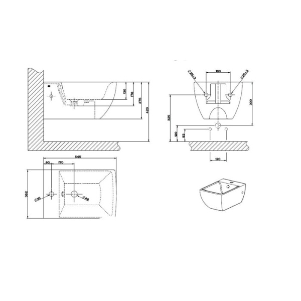 Биде подвесное Gessi Mimi 37515#518