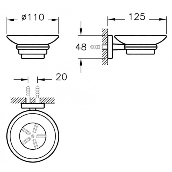 Мыльница Vitra Q-Line A44992 хром