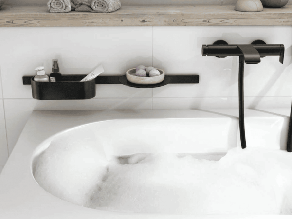 Контейнер для ванной комнаты hansgrohe WallStoris 27912670 черная матовая