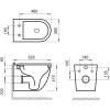 Унитаз подвесной BelBagno Senso-R BB017CHR безободковый, белый