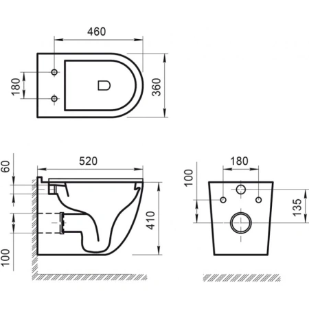 Унитаз подвесной BelBagno Senso-R BB017CHR безободковый, белый