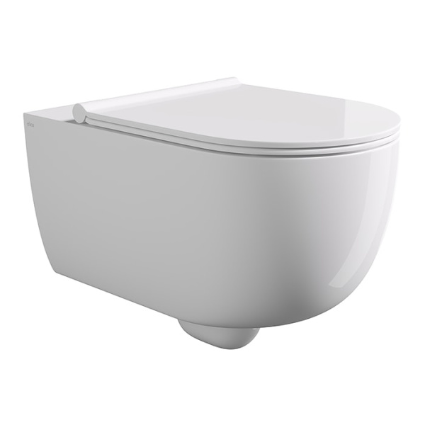 Подвесной унитаз с крышкой и сиденьем Alice Unica 32240101SET белый глянцевый