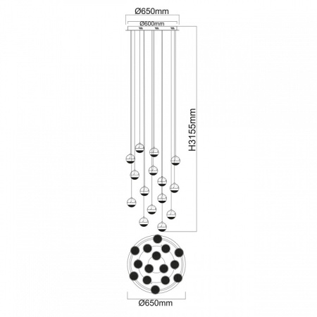 Подвесной светильник DeMarkt Капелия 1 730010315