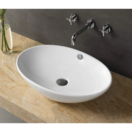 Раковина-чаша CeramaLux D1104 63x41,5 см, накладная, белый