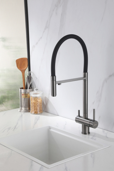 Смеситель для кухни Abber Wasser Kreis AF81141NG никель