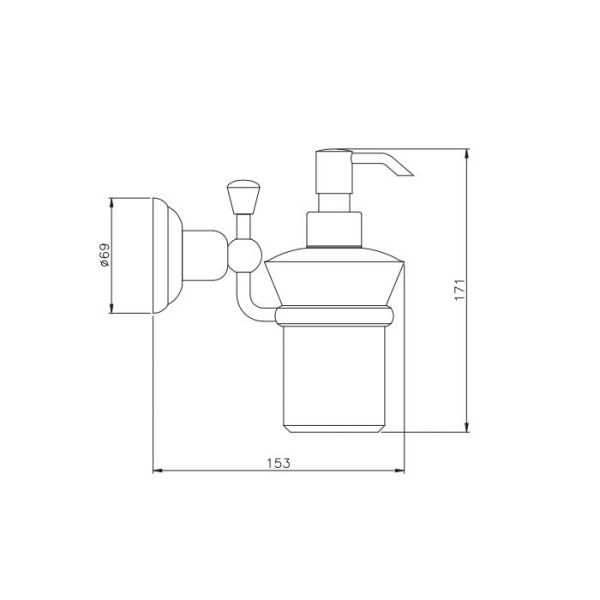 Дозатор Nicolazzi Onice 1489CR09O