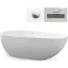 Акриловая ванна Ceruttispa Mimi CT9671 170x80 см, отдельностоящая, белый