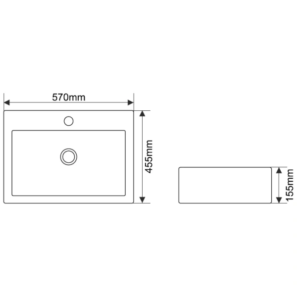 Раковина 57x45,5 см Melana 7005A-805