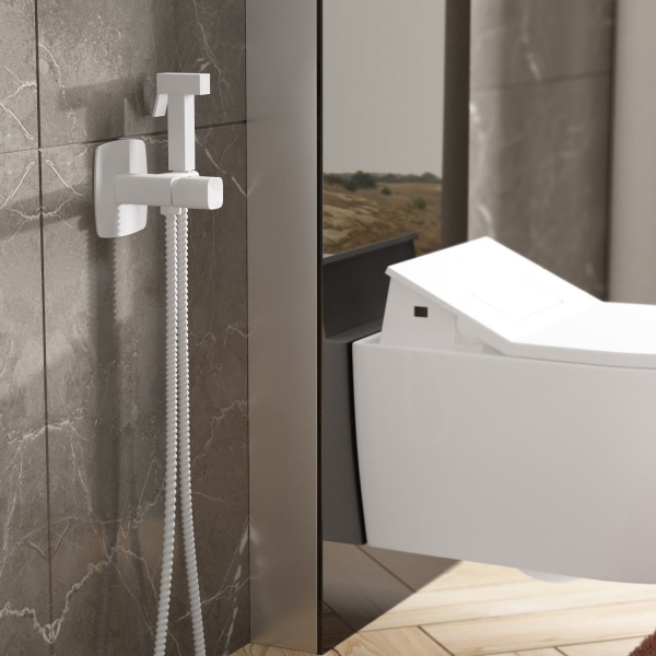 Смеситель для душа с гигиенической лейкой WasserKRAFT Saale 9538 белый