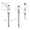 Смеситель для ванны THG Marquise blanc dcor Platine A7G.A02.6523/60A
