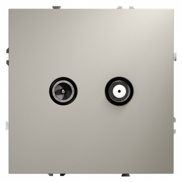 ТВ-розетка и SAT-розетка оконечная без рамки Voltum S70 VLS060403