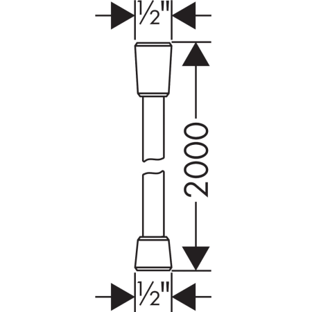 Душевой шланг Axor 28624140 шлифованная бронза