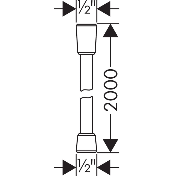 Душевой шланг Axor 28624140 шлифованная бронза