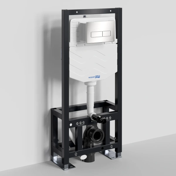 Инсталляция для унитаза WasserKRAFT Dill 61 61TLT.010.ME.BN03 с кнопкой смыва, никель