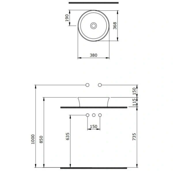 Раковина 38x38 см Berges Ego SL 181711