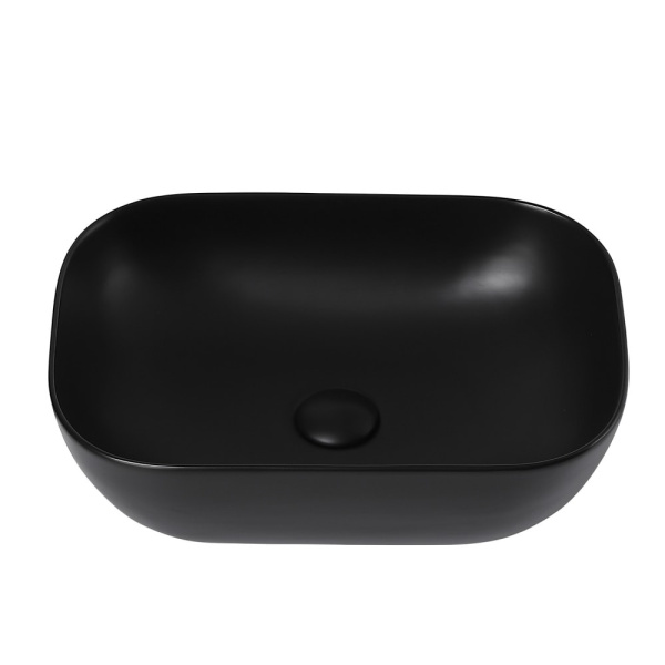 Раковина накладная Abber Rechteck 46 AC2200MB черная матовая