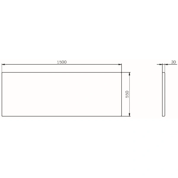 Панель фронтальная 150 см Am.Pm Func W84A-150-070W-P