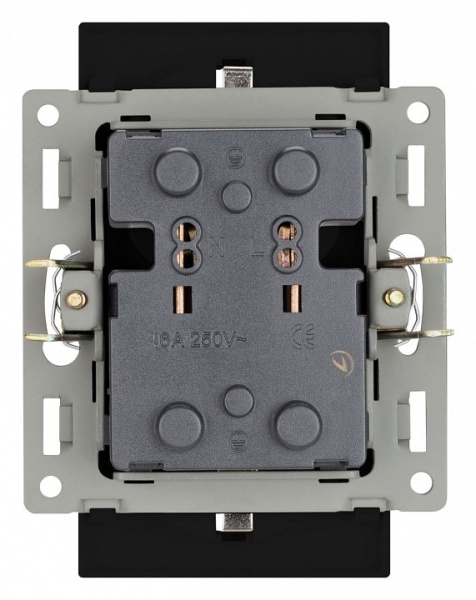 Розетка двойная с заземлением и со шторкой без рамки Arlight SCT 043765