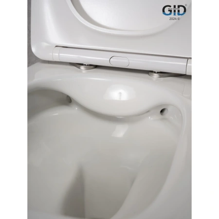 Унитаз подвесной GID Tr2140 безободковый, с сиденьем микролифт, белый
