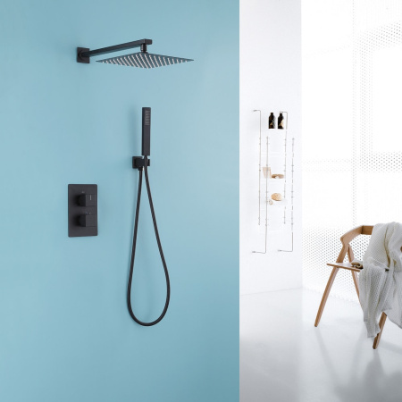 Душевой комплект Abber Daheim AF8251B черный матовый