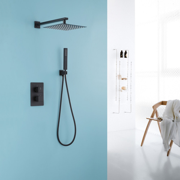 Душевой комплект Abber Daheim AF8251B черный матовый