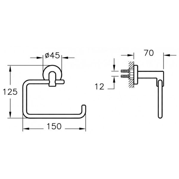 Держатель туалетной бумаги Vitra Minimax S A44796 хром