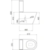 Чаша напольного безободкового унитаза BelBagno Flay-R BB007CPR