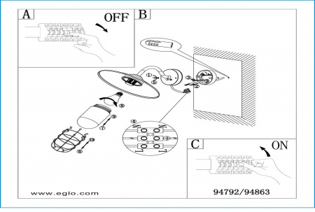 Светильник на штанге Eglo Melgoa 94863