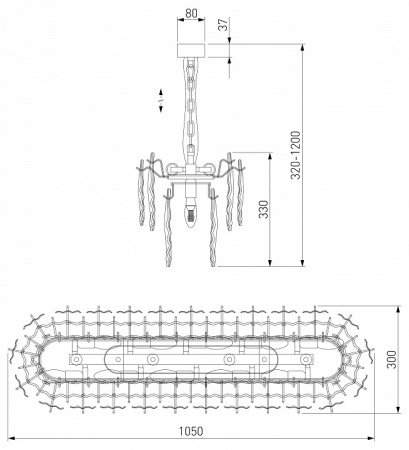 Подвесная люстра Bogate's Leaf 370