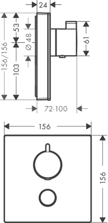 Смеситель hansgrohe SHOWERSELECT 15735400